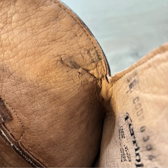 Ferrini Leather Western Boots Turquoise Brown Pointed Toe Studded – Women’s 7.5 - Picture 11 of 14